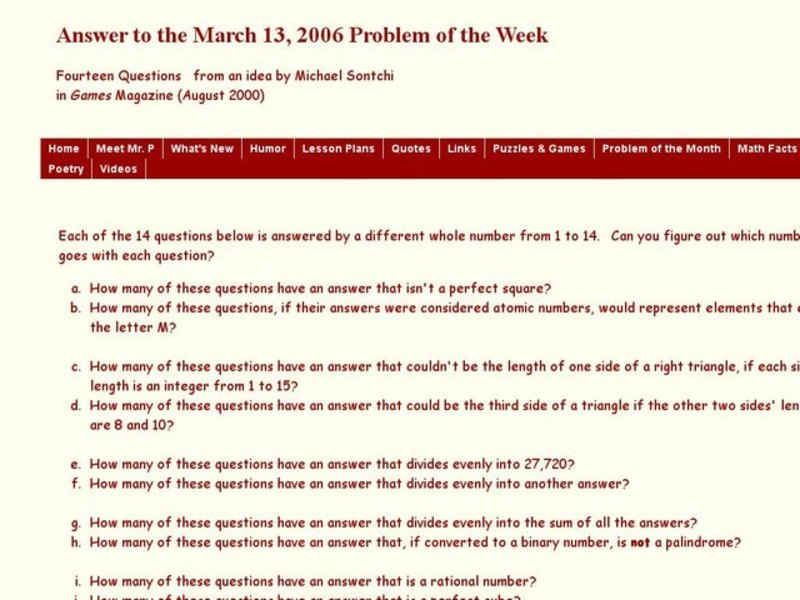 Matching the Number Worksheet