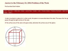 The Inscribed Cube Problem Worksheet