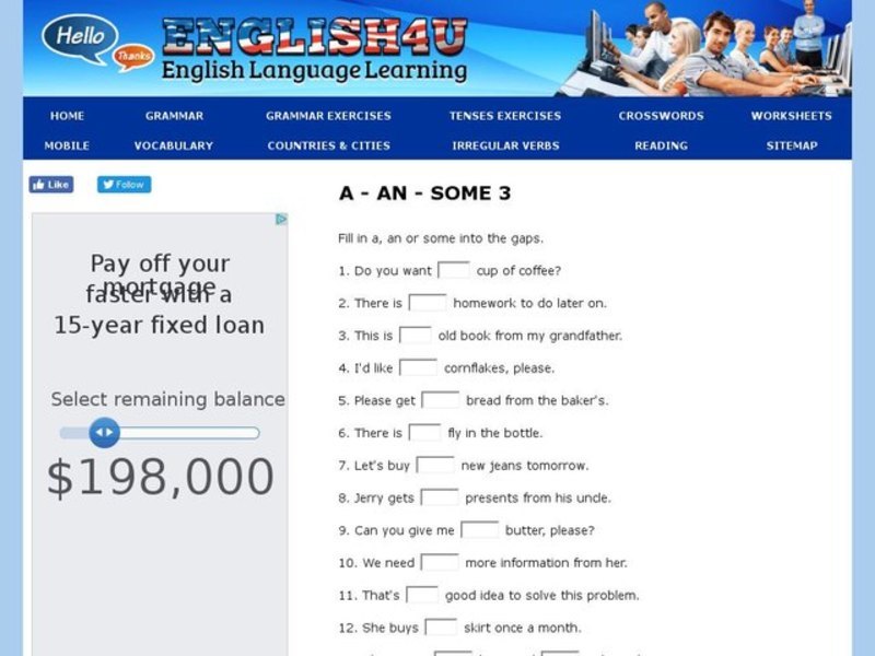 Using Articles in Sentences Interactive