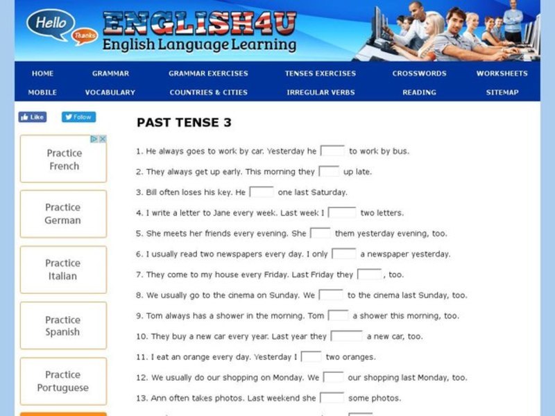 Past Tense 3 Interactive