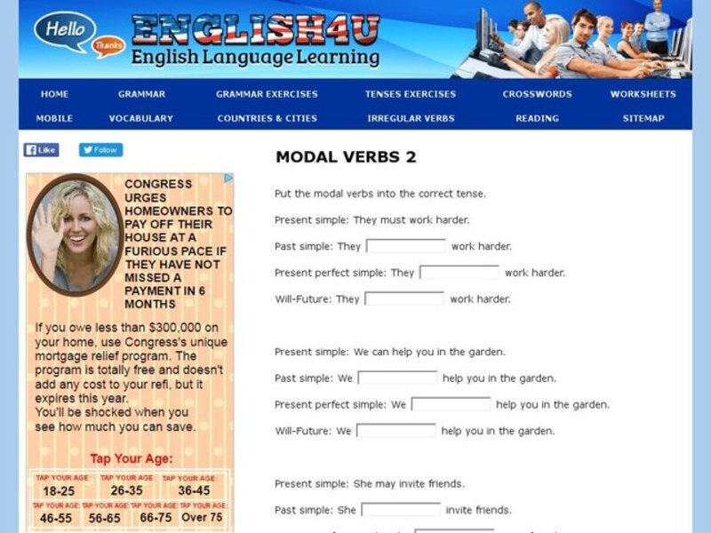 Modal Verbs 2 Interactive