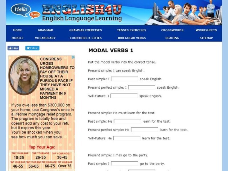 Modal Verbs 1 Interactive