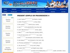 Present Simple or Progressive Form 6 Interactive