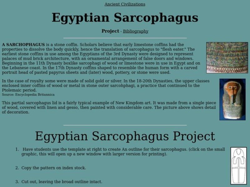 Egyptian Sarcophagus Lesson Plan