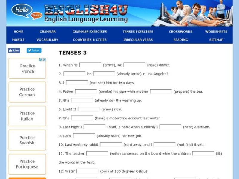Tenses 3 Interactive