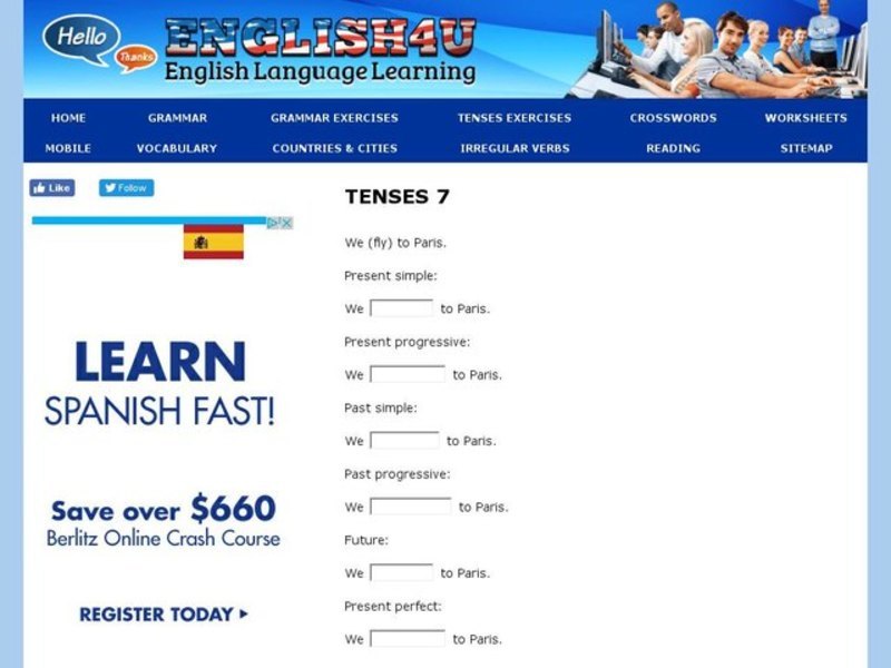 Tenses 7 Interactive