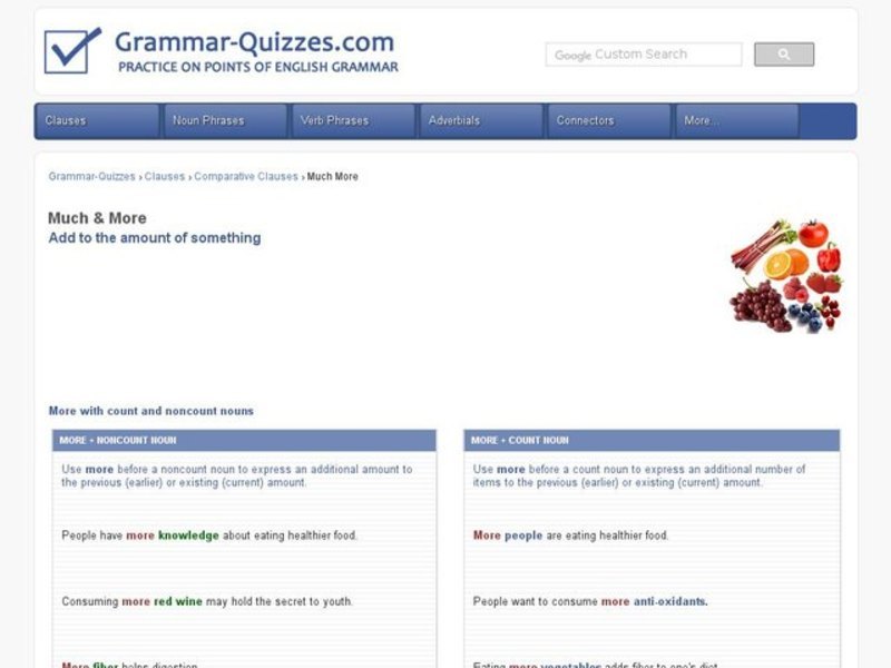 Choosing the Correct Adjective:  Much or More Interactive