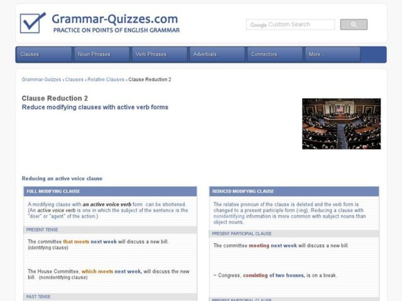 Reducing Adjective Clauses Part 2 Interactive