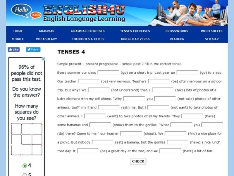 Tenses 4 Interactive