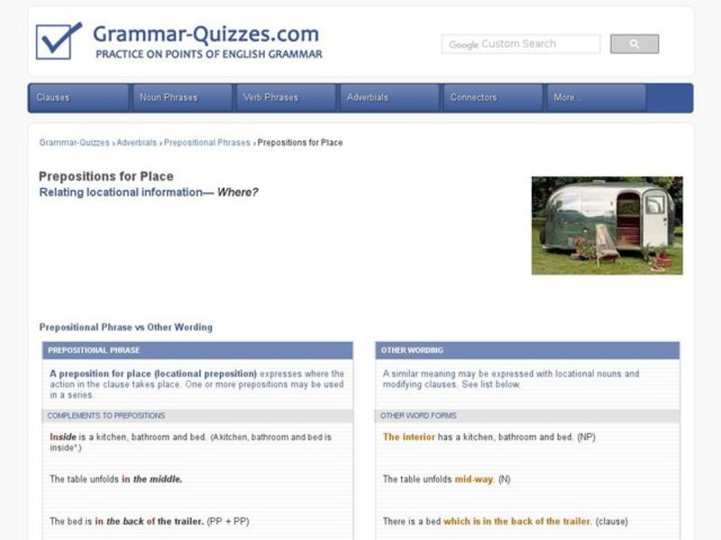 Prepositions for Place Interactive