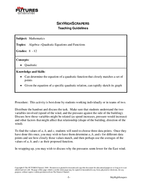 SkyHighScrapers Lesson Plan