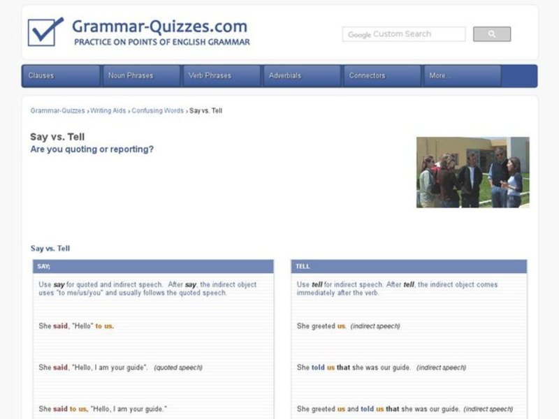 Confusing Words: "Say" and "Tell" Interactive