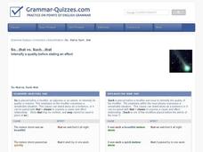 So that/ such that: emphasizing qualities and characteristics Interactive