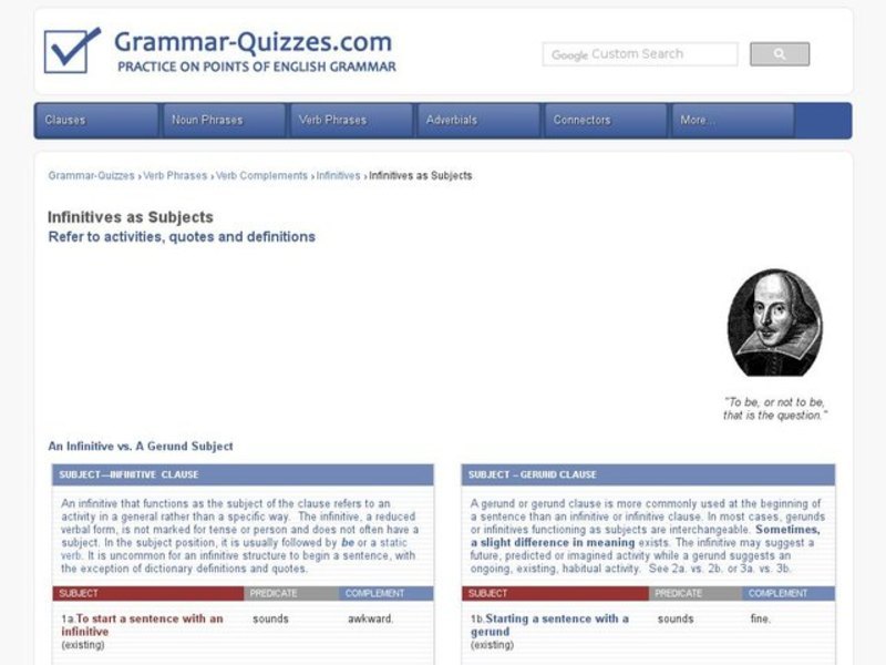 Restating Infinitive Phrases Interactive