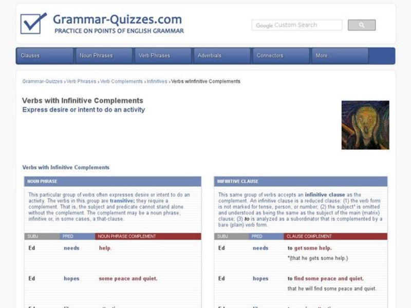 Infinitive Objects Interactive