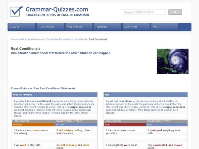 Conditionals in Present and Past Real Situations Interactive