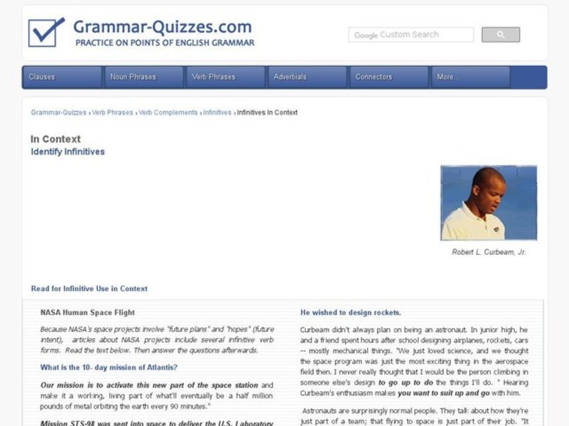 Using Infinitives In Context Interactive