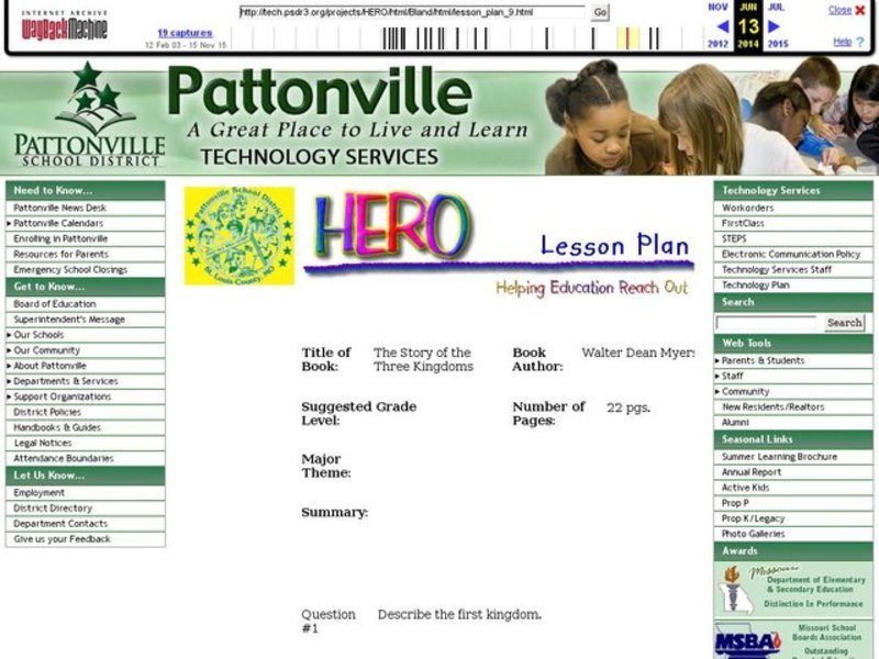 Comprehension Questions for The Story of the Three Kingdoms Worksheet