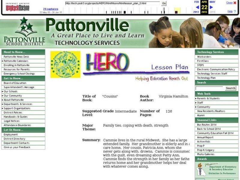 Comprehension Questions for Cousins Worksheet