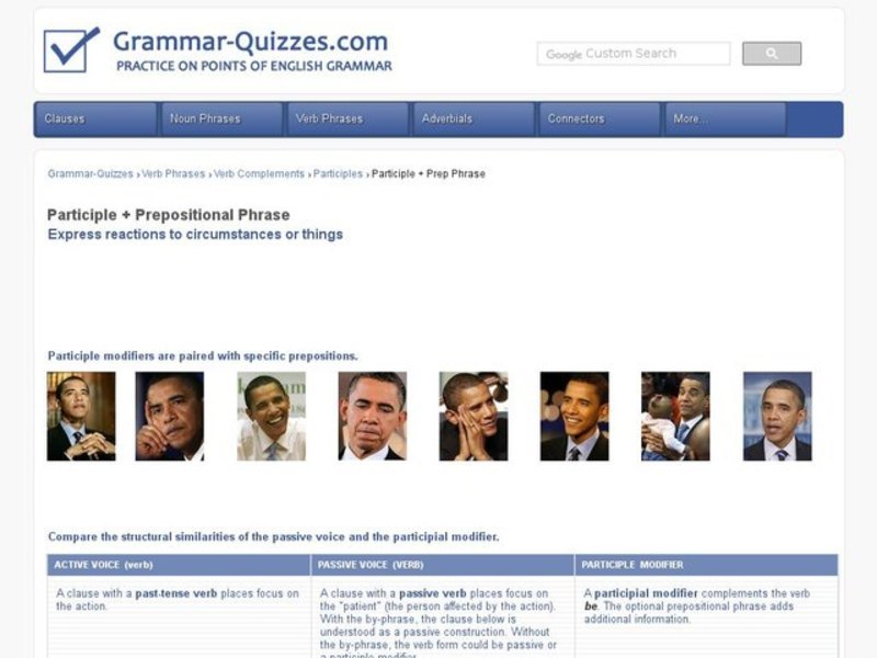 Using Prepositions with Participial Adjectives Interactive