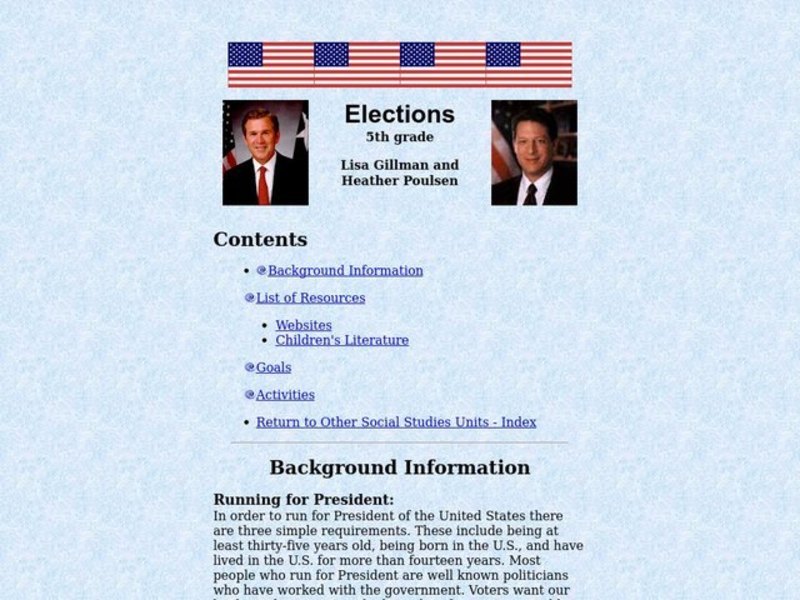 Elections Lesson Plan