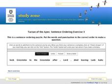 Sentence Ordering Exercise 3:  Tarzan of the Apes Interactive