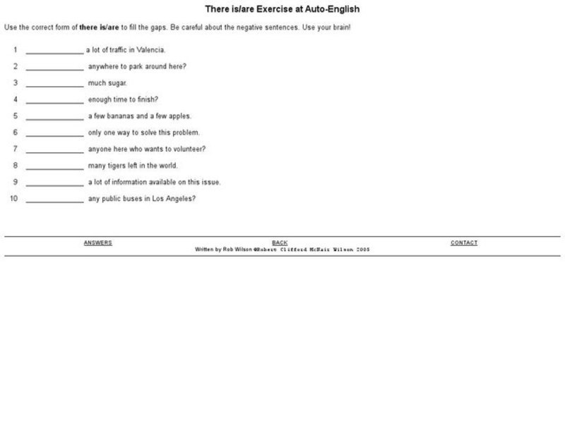 There is/are Exercise Interactive