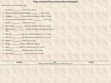 Direct and Indirect Pronouns Exercise Interactive