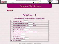 Adele's ESL Corner: Adjectives-1 Interactive