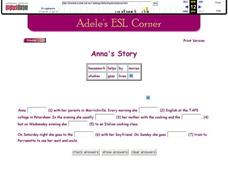 Adele's ESL Corner: "Anna's Story" Interactive