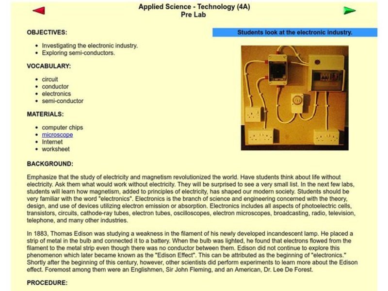 Electric Circuits Lesson Plan