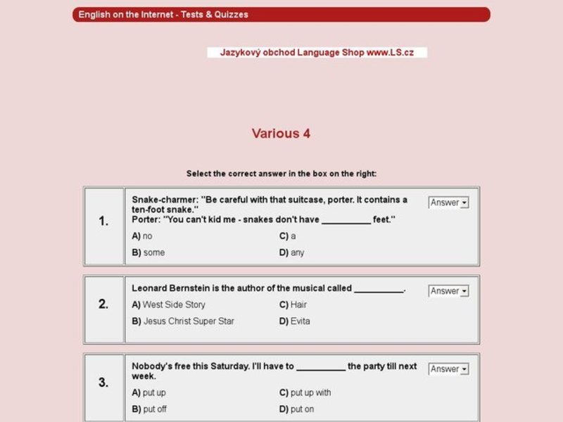 Various words: 4 Interactive
