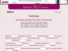Adele's ESL Corner: Past Tense Verbs Interactive