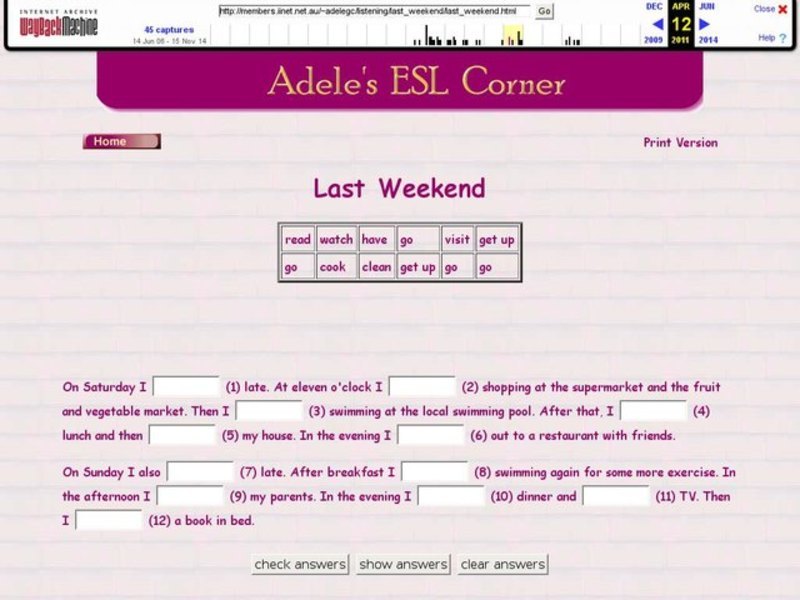 Last Weekend: listening Interactive