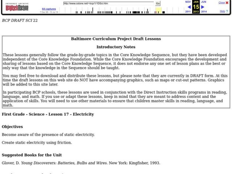 Electricity Lesson Plan