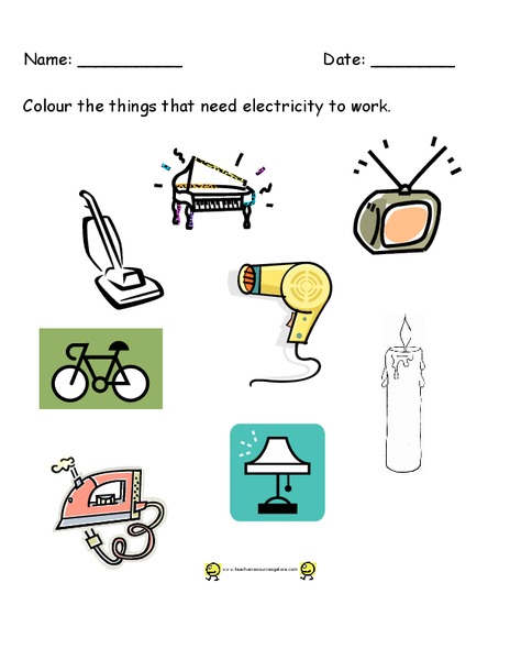Electricity Worksheet