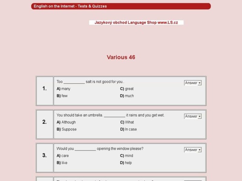Vocabulary Review #46 Interactive
