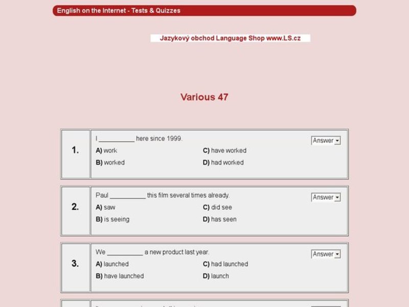 Vocabulary Review #47 Interactive
