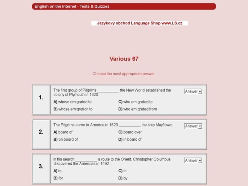 General Knowledge of American History #67 Interactive