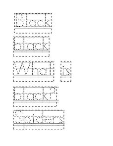 Trace and cut out words Worksheet