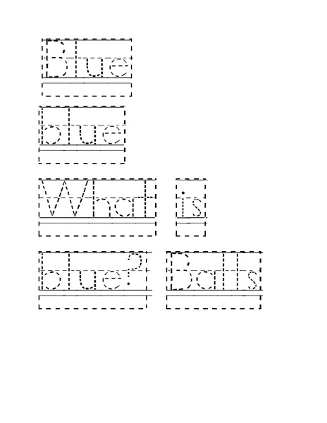 What is Blue? Worksheet