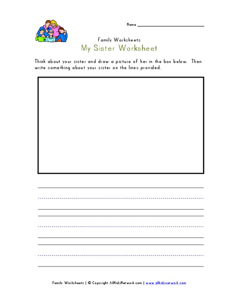 My Sister Worksheet Worksheet