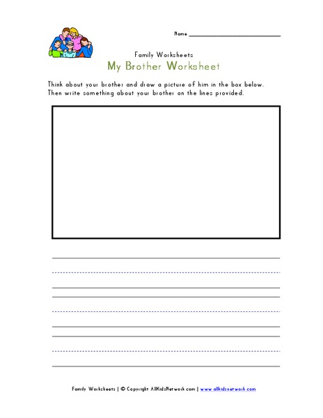 Family Worksheet: My Brother Worksheet Worksheet