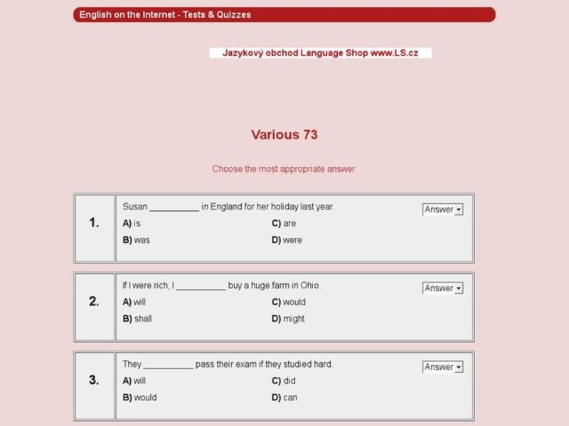 Vocabulary Review #73 Interactive