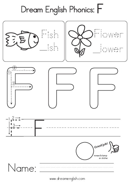 Dream English Phonics: F Worksheet