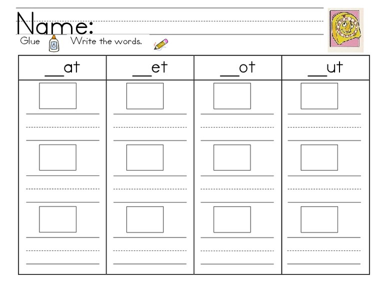 T ending words Worksheet