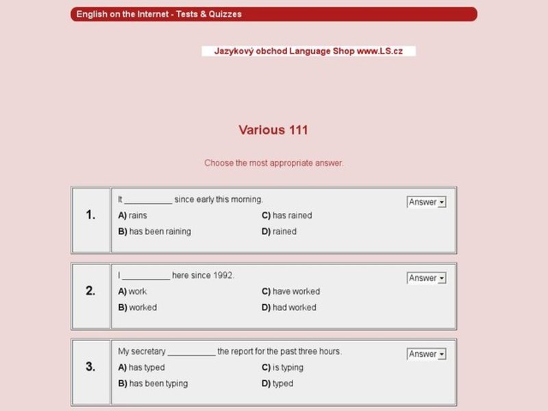 Verbs: various 111 Interactive