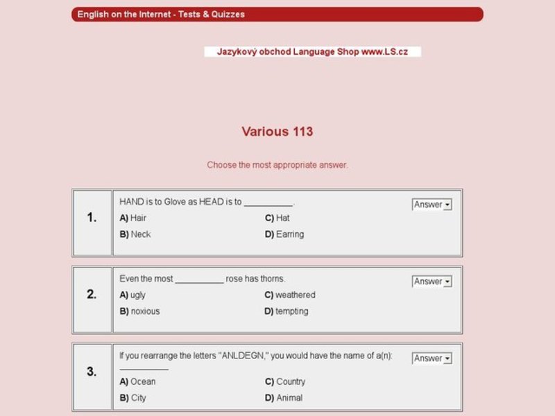 General Quiz #113 Interactive