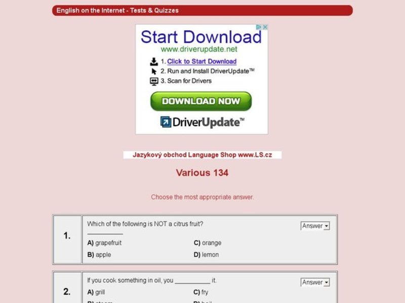 Food Trivia--Various 134 Interactive