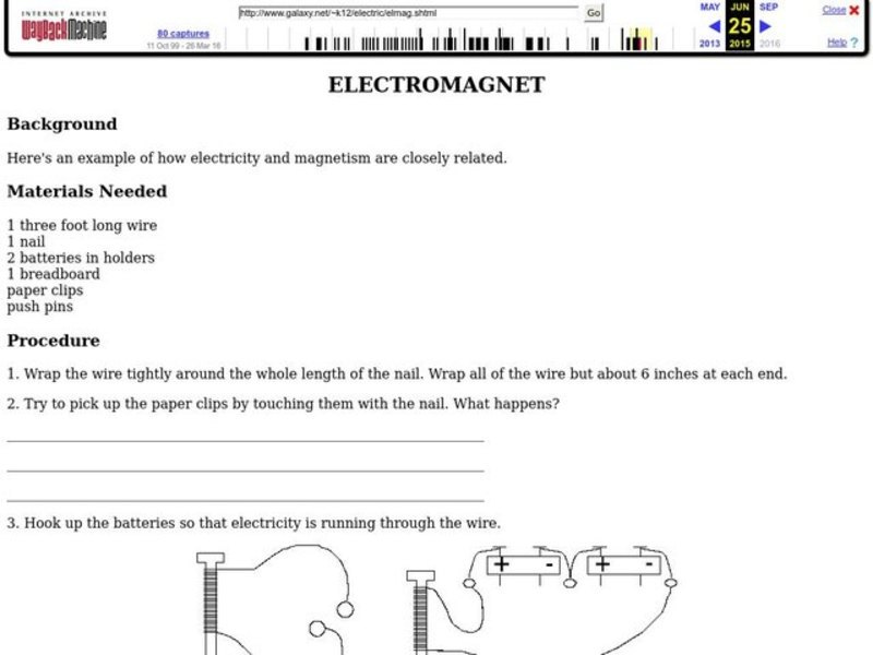 Electromagnet Worksheet
